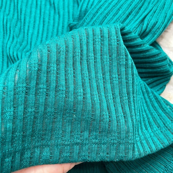 NWT Anthropologie Pilcro Long Sleeve Top in Turquoise Medium - Picture 3 of 10